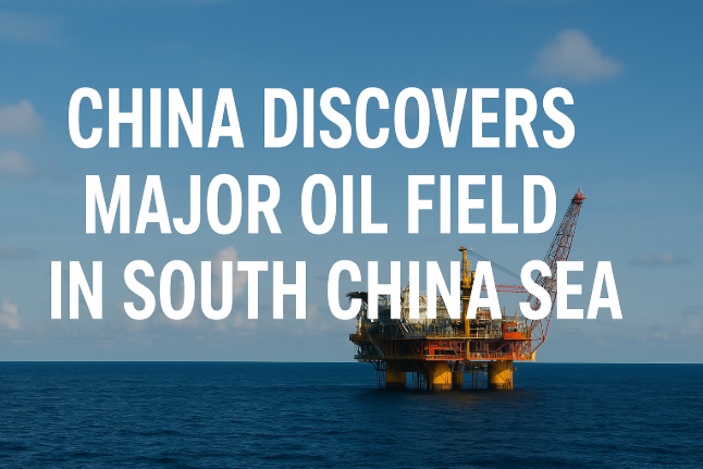 China Discovers Major Oil Field in South China Sea
